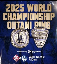 LA Dodgers 2025 Shohei Ohtani World Series WS Replica Ring 9/2/26 SGA picture