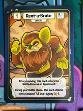 Neopets Battledome TCG War for the Obelisk Rent-a-Brute Rare picture
