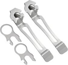 2 Pocket Clips + 2 Lanyard Rings for Leatherman Wave & Charge MultiTools picture