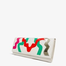 The Tario Cream Leather Clutch picture