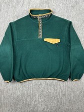 Vintage Eastern Mountain Sports EMS Green Fleece Pullover Aztec Trim Mens Large picture