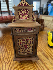 Antique Dollhouse Wooden Fretwork Cabinet picture