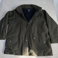Men’s Vintage Polo Ralph Lauren XL Parka Field Jacket Fleece Lined Utility Green picture