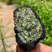 218G Natural and rare beautiful museum grade olive green olivine crystal picture