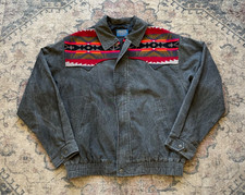 Vintage Pendleton Jacket Mens L Aztec Western Bomber Southwestern Made In USA picture