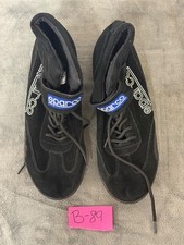 Sparco Race Driving Shoes Size 10.5 Black Suede High Top SFI Spec 3.3/5 picture