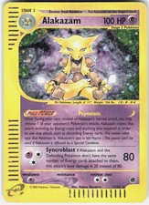 Pokemon Alakazam 1/165 Holo Rare Expedition Base Set Pokemon Moderately Played picture