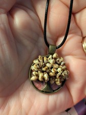 Wire Crochet Tree Of  Life Necklace Vintage Bronze For Fall picture