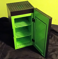 Xbox Series X Replica Mini Fridge Tabletop Black/Green Single Door, 3 Shelves picture