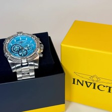 69796 Invicta Bolt Valkir Mens Watch 52mm Stainless Steel Chronograph Dial Date picture