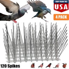 4 Pack Bird Spikes for Birds Pigeons 4 ft anti Bird Squirrel Cat Fence Spike USA picture