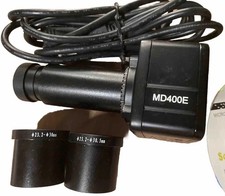 AmScope MD400E Camera, USB Cable, Software CD & Microscope Adapter Rings picture