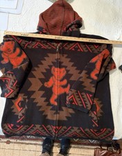 Greatfull  Dead Band Sweater”The Dancing Bear TOUR” zip Alpacas Sweater Vintage picture