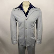 Vtg Leisure Suit Men Small Jacket 32 28 Pants Saturday Night Fever 60s 70s Disco picture