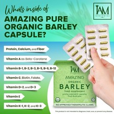 I AM  Amazing Pure Organic Barley Capsule 100 Capsules Authentic picture
