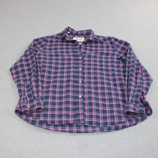 Grayson The Hero Shirt Women 3 M Blue Pink Plaid Button Flannel Relaxed Shacket picture