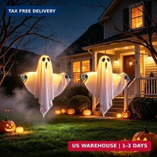 2 Pack Halloween Ghost Outdoor Decor, Spooky Hanging Ghosts Decorations picture
