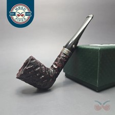 Peterson Cobble 120 Rusticated & Sandblasted Dublin w/ Silver Briar Pipe, New picture