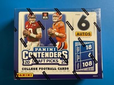 2021 Panini Contenders Draft Football Hobby Box - 6 Autos Per - Factory Sealed picture