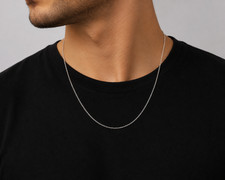 92.5 Sterling Silver Chain, 0.7mm Oval, 16