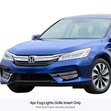 For Honda Accord 16-17 Fog Light Cover Grilles 2-Pc Polished 8x6 mm Horizontal picture