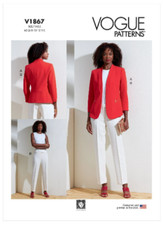 Vogue Pattern V1867 R11313 - Trouser Suit - Blazer -Slim Pants  Size 6-14, 16-24 picture