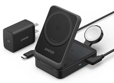 Anker MagGo Wireless Charging Station (15W, Foldable 3-in-1) Black picture