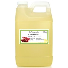 64 OZ/ HALF GALLON PREMIUM CASTOR OIL ORGANIC 100 % PURE SKIN BODY HAIR NAILS picture