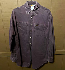 Carhartt Men's L Regular Multicolor Solid Woven Cotton LS Button-Up Pockets picture