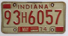 Vintage 1974 Indiana License Plate Garage decor  Marion County picture