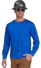 NWT Aykrm High Visibility Reflective Safety Construction Shirt blue Mens SMALL picture