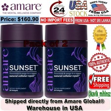 2x Amare Sunset Omega 3 Fish Oil Vitamin D3 E Antioxidant 90 Softgels Each 💊 picture