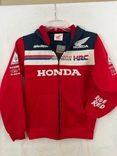 TLD Honda HRC Team Racing Zip Up Hoodie Mens L NWT Ride Red Motocross Jacket picture