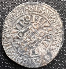 1280-1305 France Philip IV Silver Gros Tournois A l'O rond Medieval Coin picture