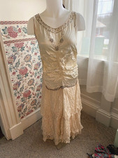 Authentic Beaded Satin &Lace 1920’s  Wedding Gown Dress picture