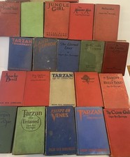 Vintage Edgar Rice Burroughs Tarzan & Mars Series Books Lot 20+ McClurg Burt GD  picture