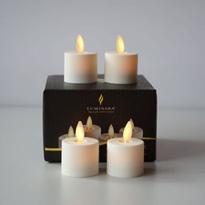 Luminara Flameless Moving Wick LED Battery Tea Light Candles w/Remote Tealights picture