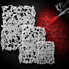 LiME LiNE 3-Piece Airbrush Texture Stencil Set - Reusable Spray Paint Templates picture
