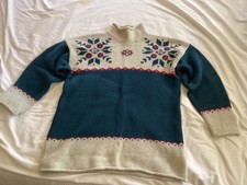Vintage Eddie Bauer Snow Flake Sweater - Mock Turtleneck-Size Medium picture