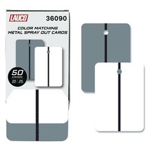 LAUCO Metal Spray Out Cards – White & Medium Grey Automotive Color Matching picture
