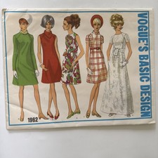 Vogue’s Basic Design Pattern #1962 Size 14 Dress, 5 Variations Uncut picture