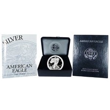 1998-P Proof $1 American Silver Eagle Box, OGP, & COA picture