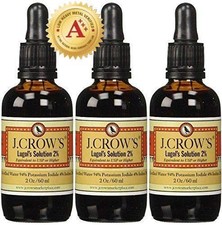 J.CROW'S Lugol's Solution of Iodine 2% 2 oz Three Pack (3 Bottles) picture