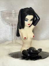 ArtistaJ OOAK Burlesque Sculpture Pinup Soft Vinyl Figurine Noir Art Signed ▶️ picture