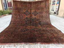 Antique Terracotta Rug, 5'0 x 6'7 Ft Afghan Handmade Wool Rug, Vintage Area Rug picture