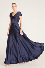 NWT THEIA Women's Francesca Twist A Line Gown MOB MOG Navy 8 picture