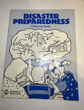 1993 American Red Cross FEMA Disaster Preparedness Coloring Book Vtg Nostalgia picture