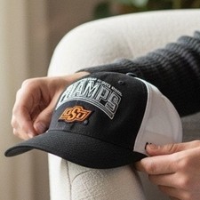 Nike 2022 PlayStation Fiesta Bowl Champs OSU Oklahoma State Snapback Hat Cap New picture