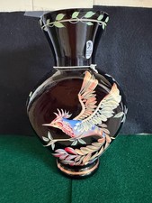 Fenton Ebony Black Centennial Collection Vase #793 picture