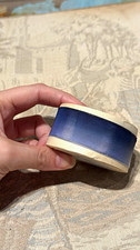 Vintage French Laitonné Acetate Ribbon Navy Periwinkle Blue Ombre Millinery picture